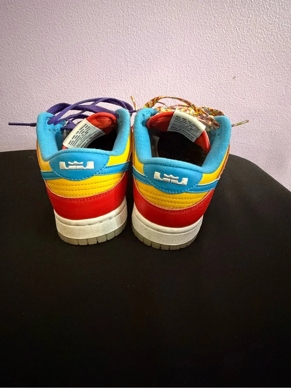 Nike dunks Casual Sneakers in Red/Blue/Purple fruity pebbles size men’s 5.5